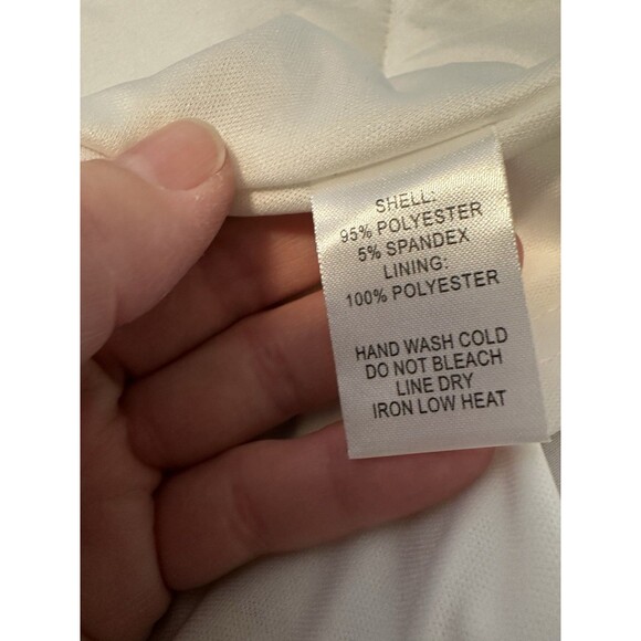 NWT Lulus Bon Appetit Ivory White Skater Dress Size Medium, Ponte Knit - Picture 10 of 11